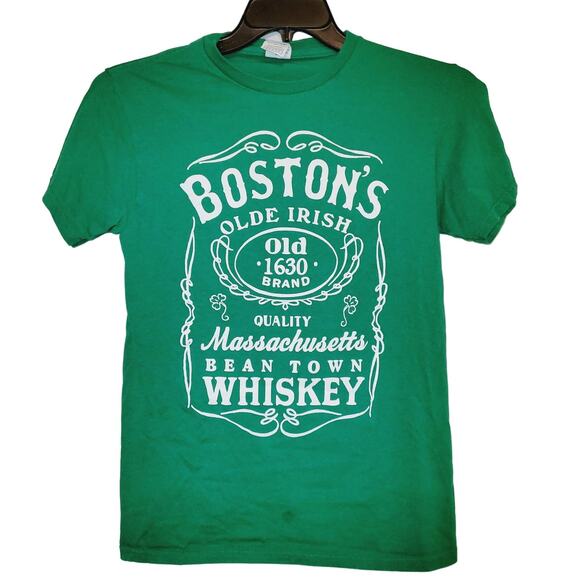 Delta Pro Boston's Old Irish whisky green short sleeved tshirt - Picture 1 of 3